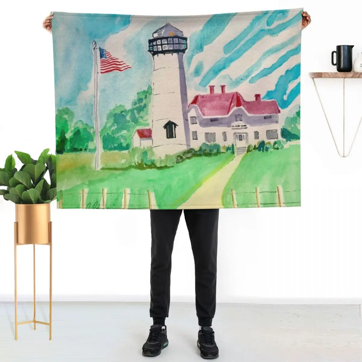 Chatham Lighthouse Throw Blanket Bed linens Personalized Gift Summer Beddings For Baby Hairys Camping Blankets