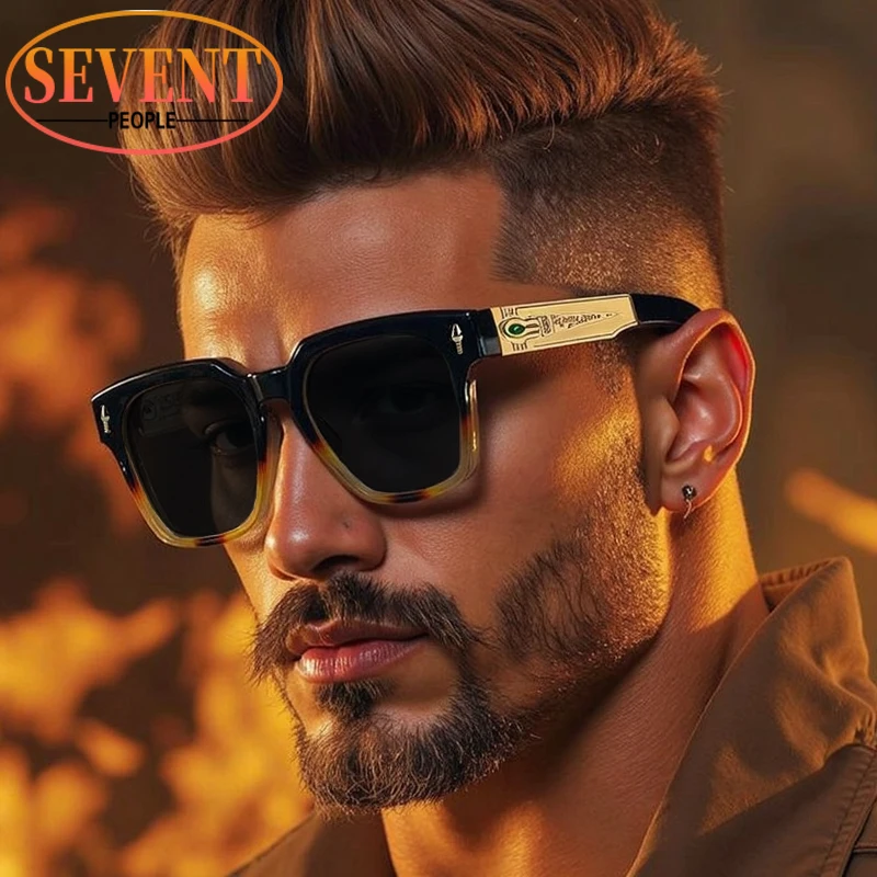

Polarized Square Punk Sunglasses Men 2025 Luxury Brand Classic Oversized Driving Sunglass For Male Vintage Outdoor Eyewear UV400