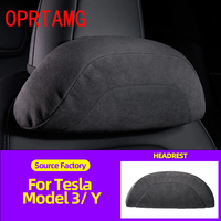 New Hot For Tesla Model 3 Model Y Official Headrest Waist Backrest Cushion Rebound Fur Car Pillow Neck Protec Interior Stickers