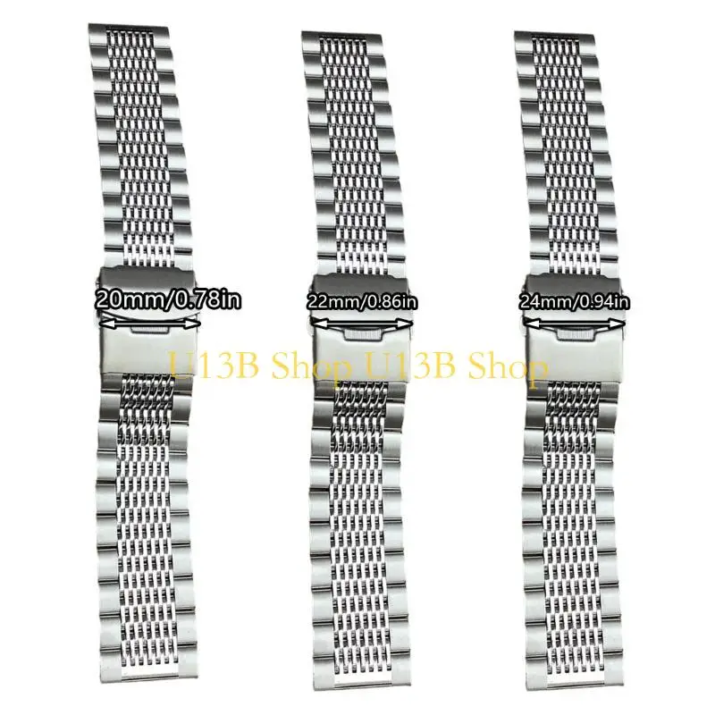 Cintura del braccialetto a sudore orologio in acciaio inossidabile U13B per accessori per rilascio rapido da 20 mm/22 mm/24