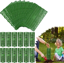 Protecteurs de Tronc de Plantes, Enveloppes d'Arbre Réglables, Couvertures de Tronc d'Arbre en Maille pour Semis et Semis, Clôture de Jardin, Barrière pour Animaux, 4 Pièces, 10 Pièces