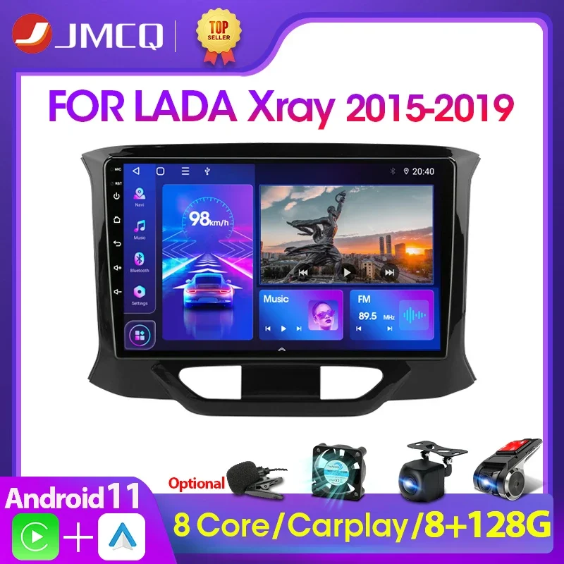 

JMCQ 2Din Android11 Car Radio Multimidia Video Player Car Stereo For LADA X Ray Xray 2015 - 2019 Carplay 2 din dvd Head Unit