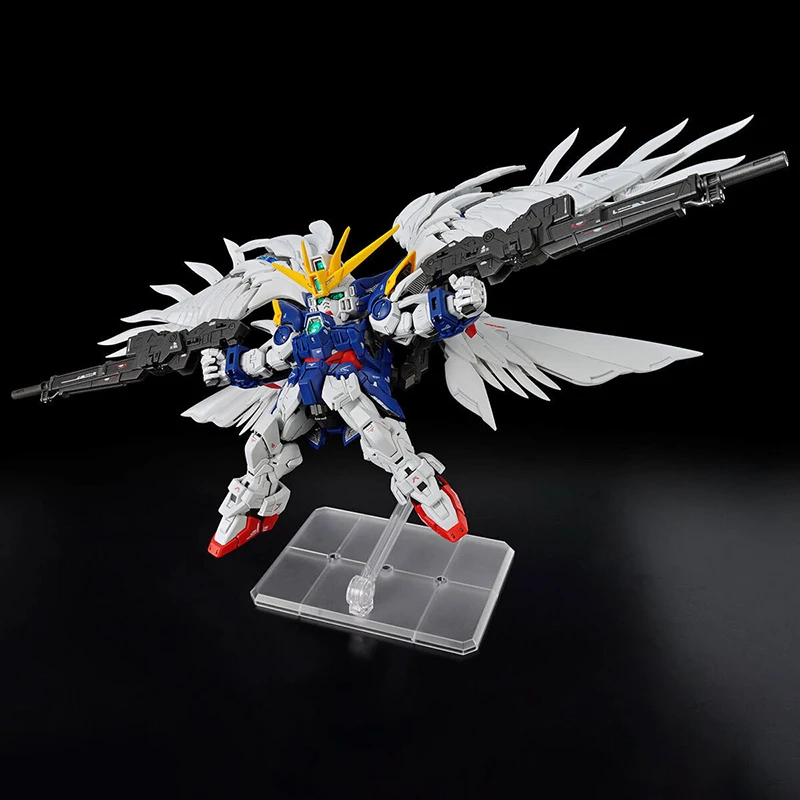 Bandai original MGSD XXXG-00W0 Wing Gundam Zero EW anime action figure assembly model ornaments collection toy children's gift