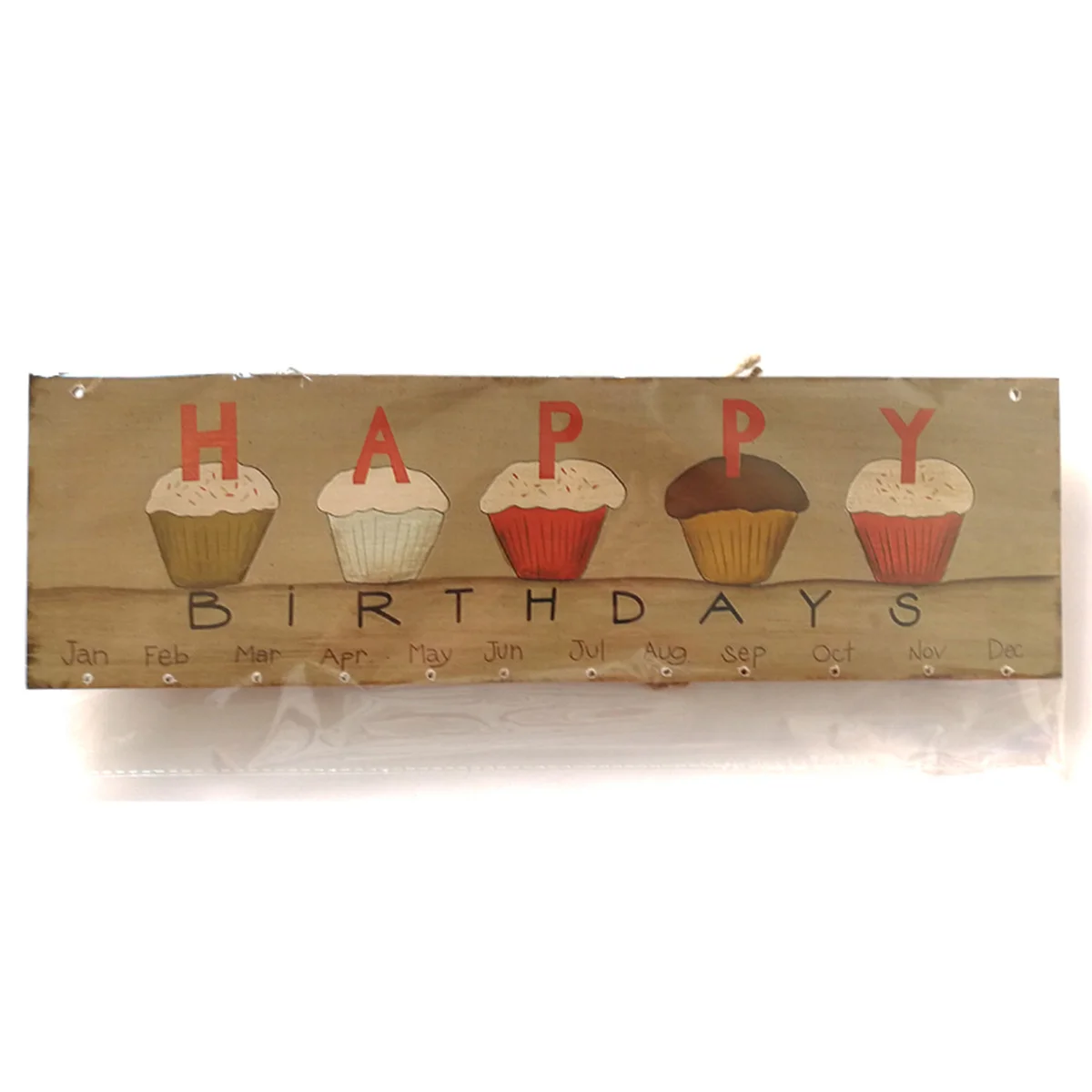 

50pcs Birthday Hanging Board Colorful Printed Letters Wooden Diy Calendar Home Wall Decoration Gift Family Reminder Craft Kit