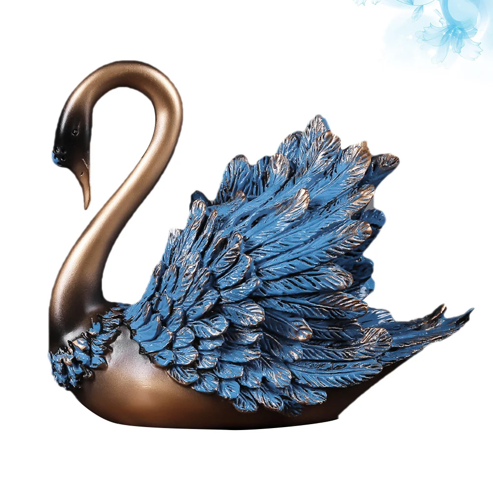 

1Pcs Swan Resin Red Wine Rack Ornament Sculpture Desktop Decor Eco Friendly Home Office Craft Resin Ornament