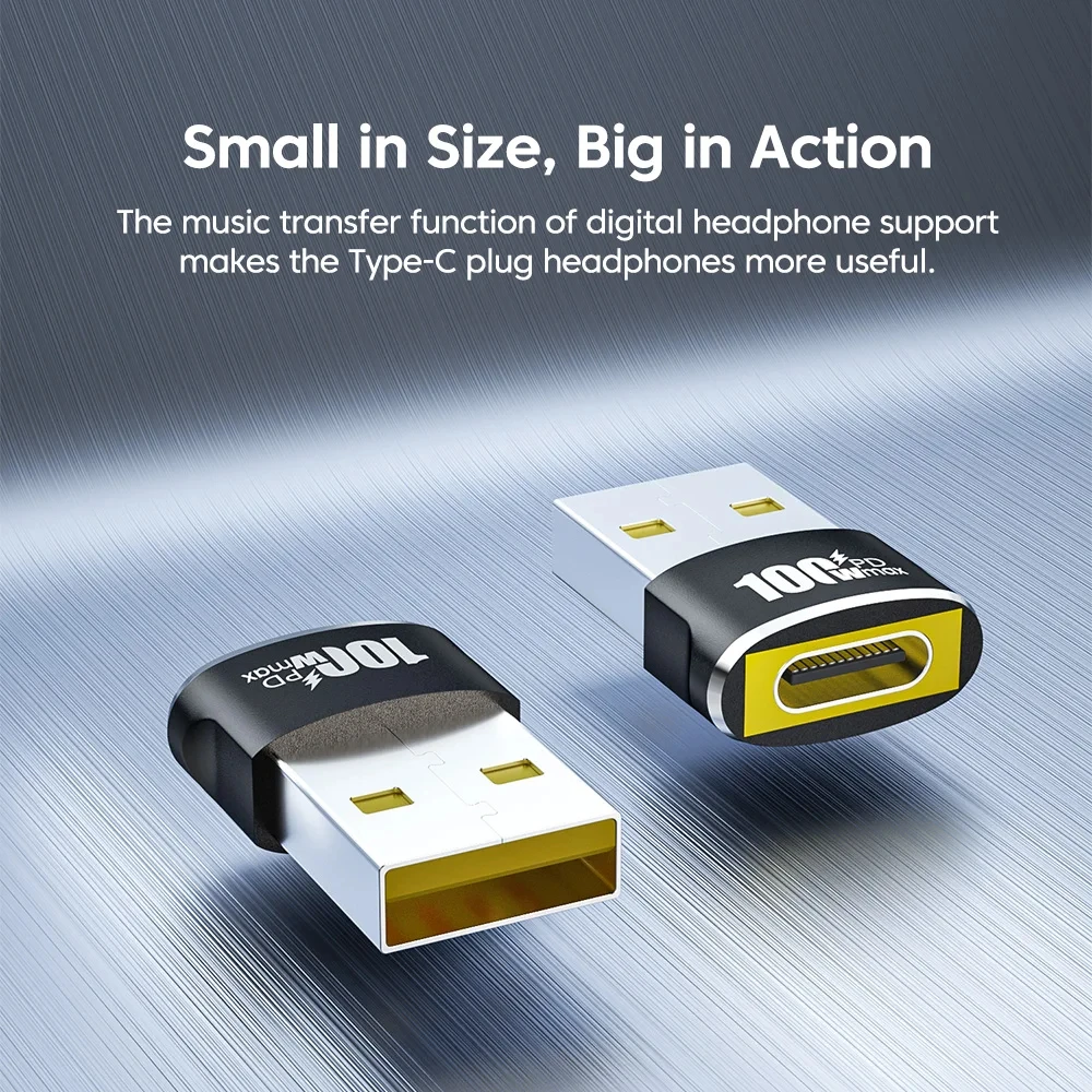 Nnbili pd 100w otg adapter usb zu typ c konverter USB-A männlich zu usb c weiblich stecker zum laden der daten übertragung kabel gebundenes headset
