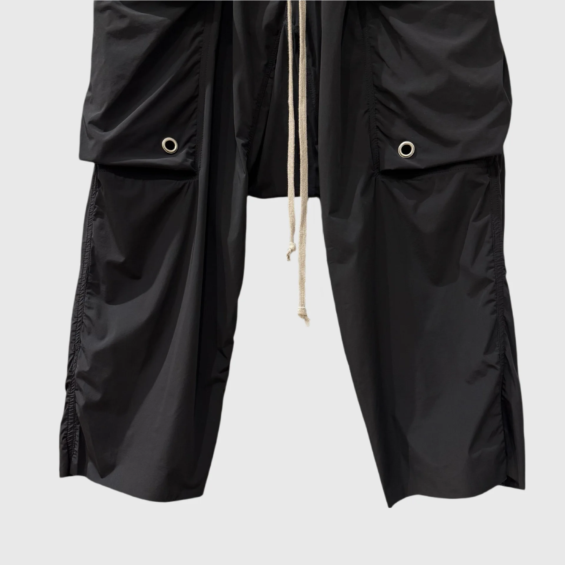 High Street Dark Ro Pant New Style Men's Double-sided Pocket Loose Haren Hanging Cross Pants Cropped Pants Men Clothing