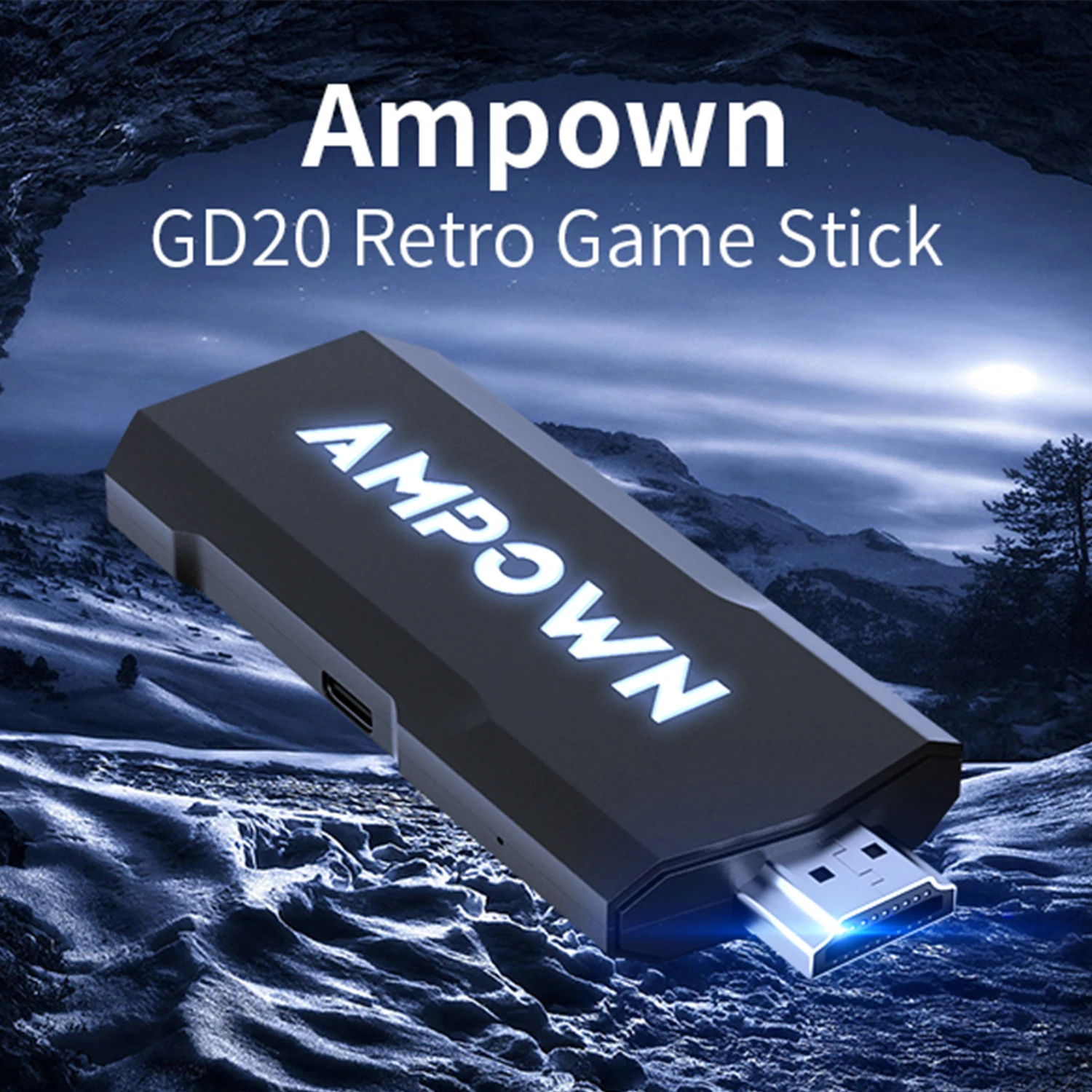 AMPOWN GD20 Game Console 4K 60fps HDMI Low Latency Output GD10 Ultra GD20 TV Game Stick Portable Retro Home Console 50K Games