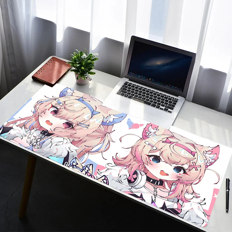 

Mouse Pad Gaming New Mousepad MousePads Hololive Mococo Fuwawa Abyssgard Table Keyboard Pad Non-Slip Soft Computer Desk Mat