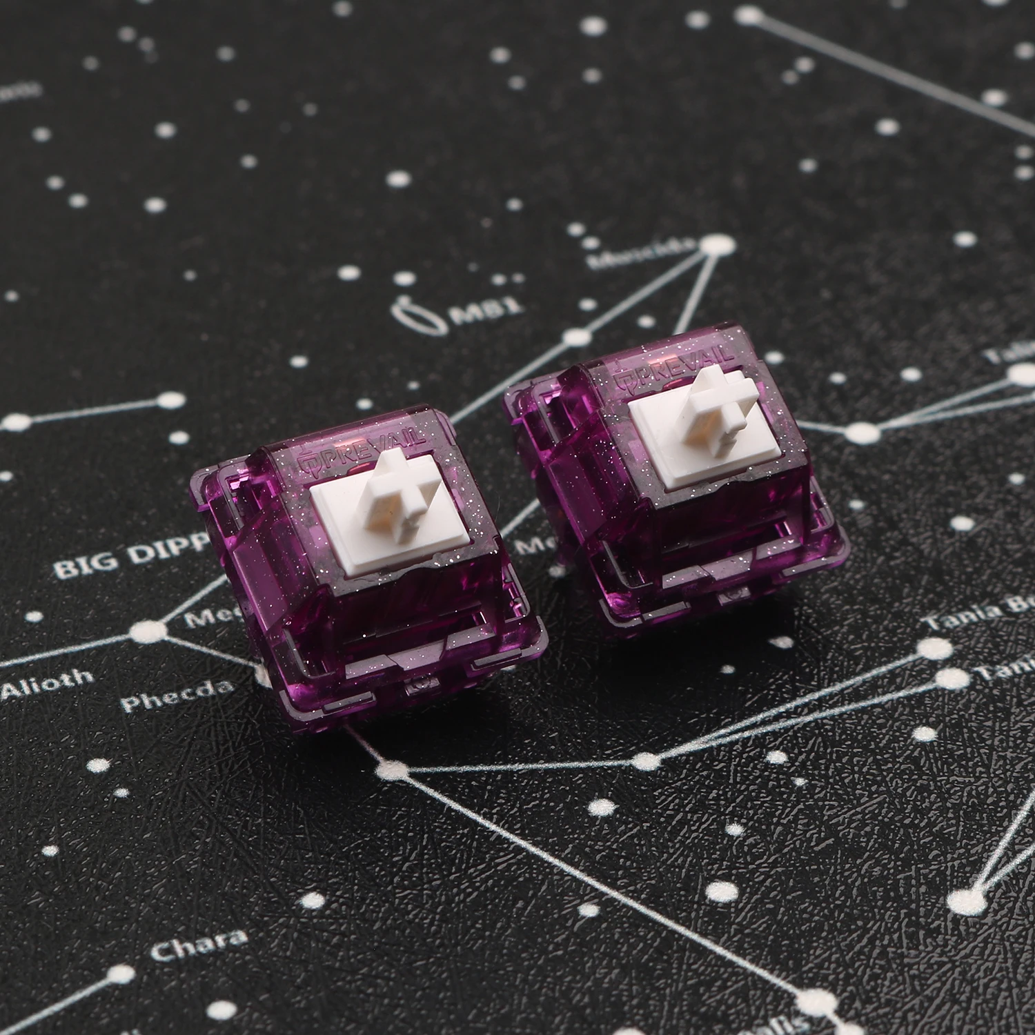 Prelubed JWK New Nebula V2 63.5g bottom out 5 pins linear transparent case nylon