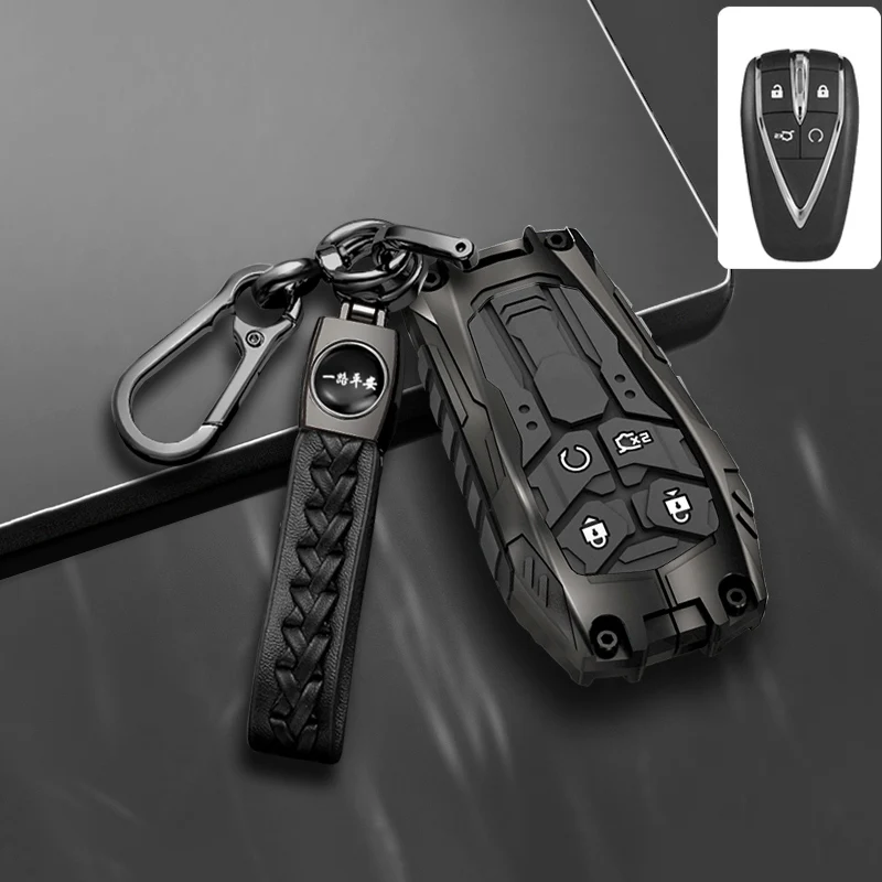 Metal+Silicone Car Remote Case KeyChain for Changan CS35 Plus CS55 PLUS CS75 PLUS Eado UNI-T UNI K Oushang X5 X7 EV Key Cover
