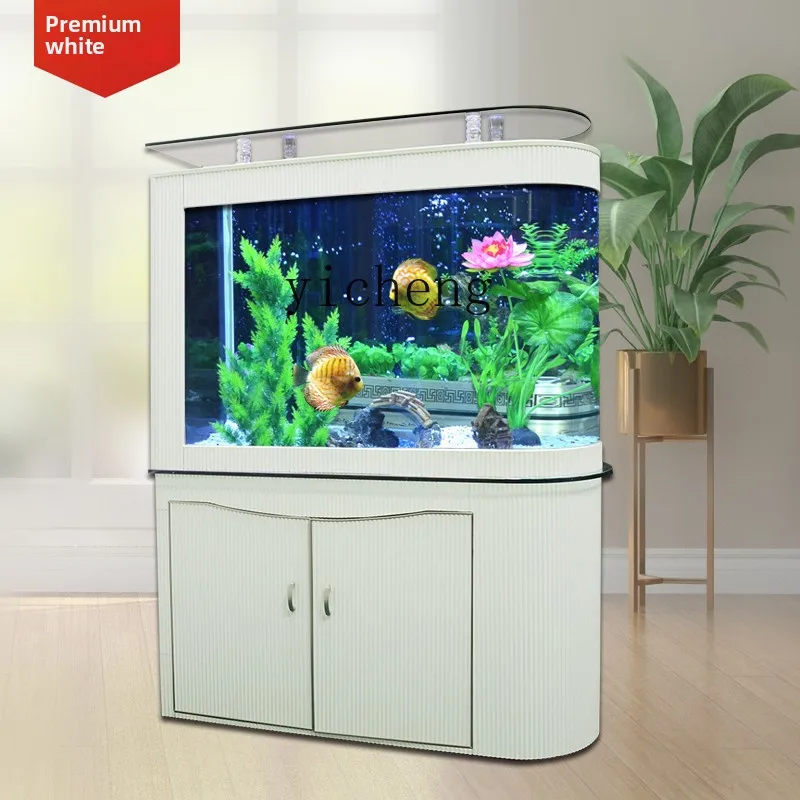 L7-14 new bullet tank without pipe fittings glass fish tank ecological no-change water bottom filter dry and wet separation