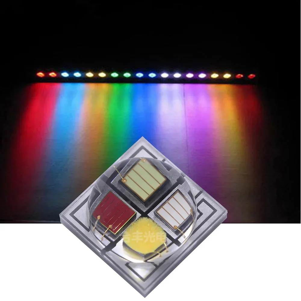 Parche de luz de escenario de alta potencia, lámpara de fantasía, 12W, SMD 5050, RGBW, RGBWW, Chip cuatro en uno, cuatro colores, fuente de luz LED