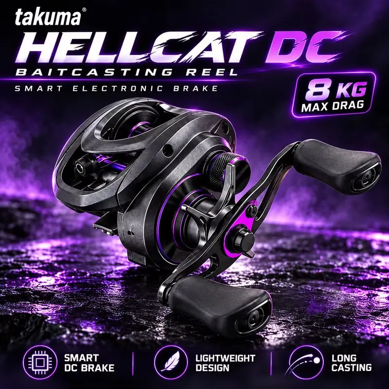 takuma-hellcat-dc-baitcasting-reel-smart-electronic-brake-8kg-max-drag-light-weight-high-gear-ratio-long-casting-lure-fishing