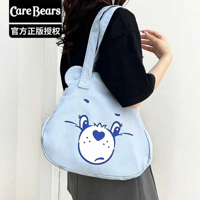 New Anime Miniso Care Bears borsa a tracolla in tela Cartoon Cute Student zaino Kawaii borsa a mano regalo di compleanno per giocattoli per ragazze