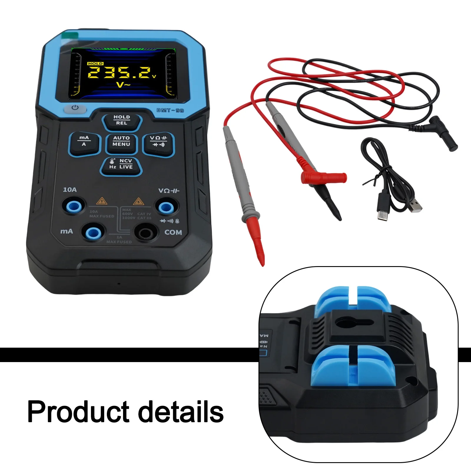 Multifunctional Multimeter  2 4 TFT HD Color Screen  True Effective Value  Overload Protection  Lightweight Design DMT99