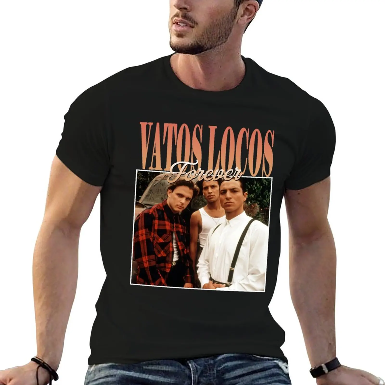 t shirts T-Shirt t shirt prints man with Vatos-Locos-Forever-Blood-In-Blood-Out-1993 designer