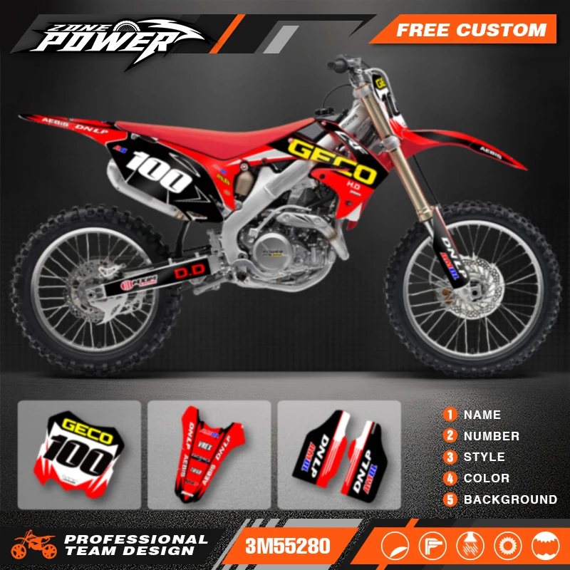 

Powerzone Motorcycle Graphic Decal Stickers Kits For Honda CRF450 CRF450R 2009-2011 2012 CRF250 CRF250R 2010 2011 2012 2013 110