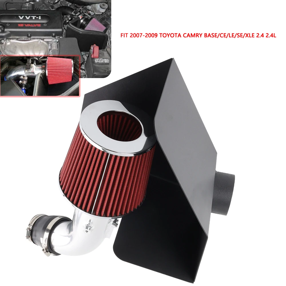 Cold Air Intake Kit + Heat Shield Fits Toyota Camry XLE 2.4L L4 2007-2009