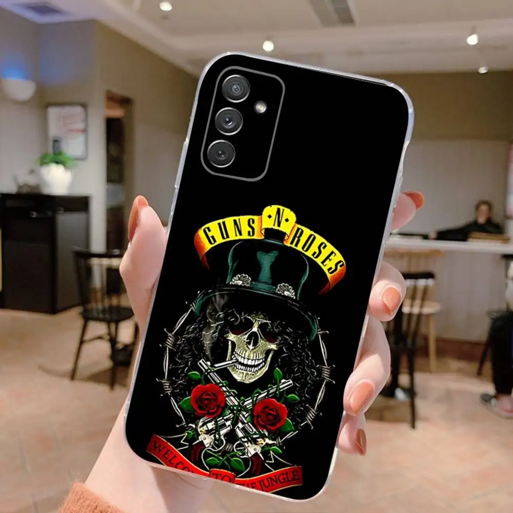G-GunsS N Roses Phone Case For Samsung S 23,22,10,9,8 A 71,52,51,30,21S,12 PIus,E,Lite Note20 Ultra Clear Soft