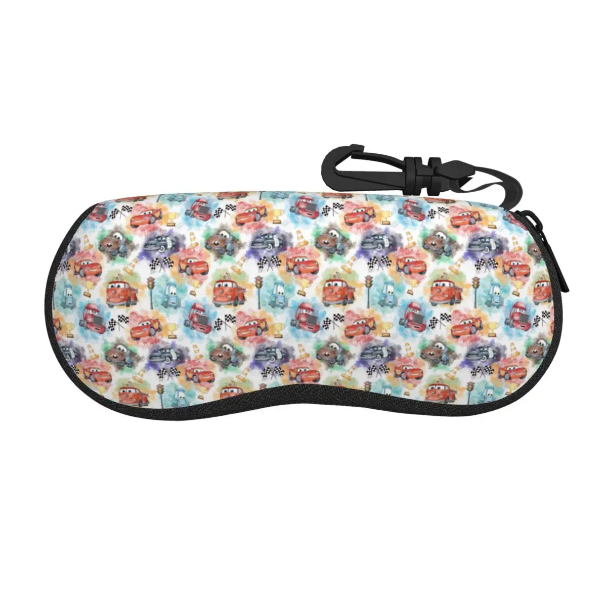 Custom Cartoon 95 Racing Cars Kingdom Animation Pattern Shell Eyeglasses Case Men Women Cool Glasses Case Sunglasses Box Pouch