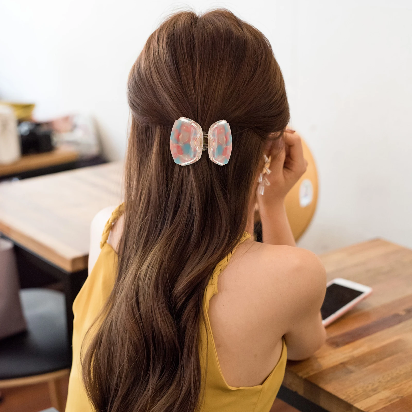 

Cat Ear Hair Clips Acetate Durable Sturdy Casual Hairstyles Office Out Women Girl Sweet Design Hairpin Accessories