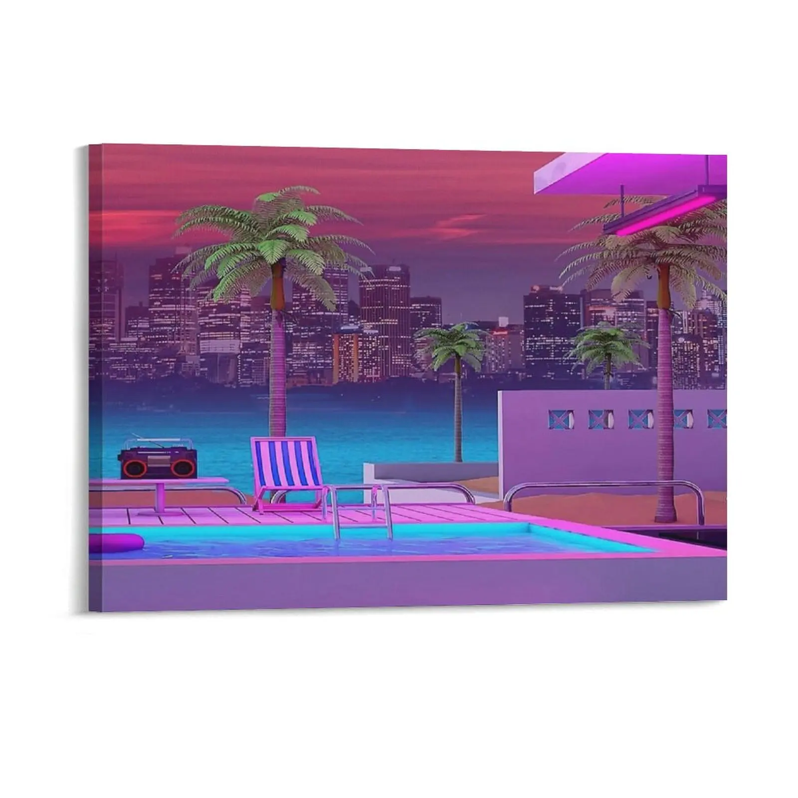 Hiroshi nagai plane style cityscape Pub Wall Decor Garage Customized Plaques Framed Wall Paintings