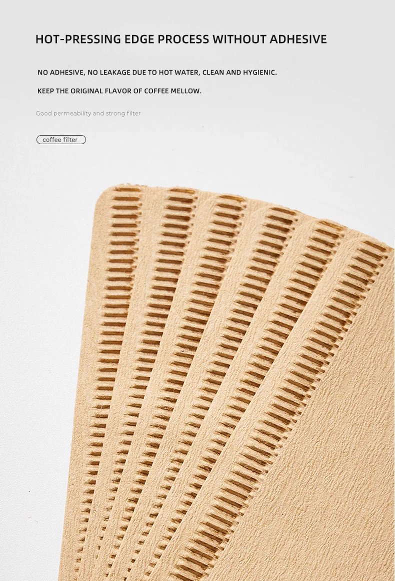 YRP 60 V Kaffeefilter, Papierzählung, Einweg-Koffelfilter, natürlicher kegelförmiger, ungebleichter Filter für V&60 Kaffeetropfer – Detail 5