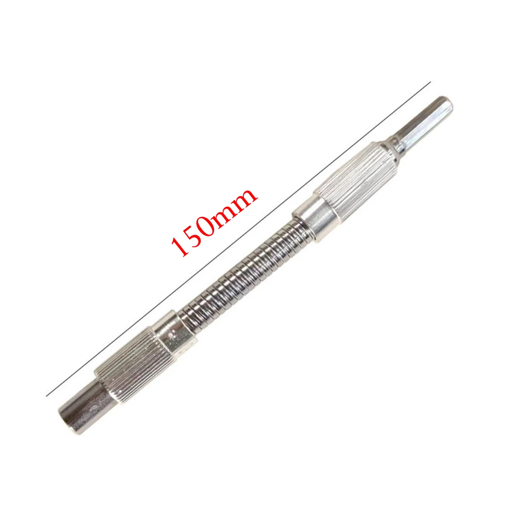 Flexible Shaft Bit Holder 10 3/4 Inch Length 14 Hex Design Compatible with Ratchet Screwdrivers and Drill Drivers