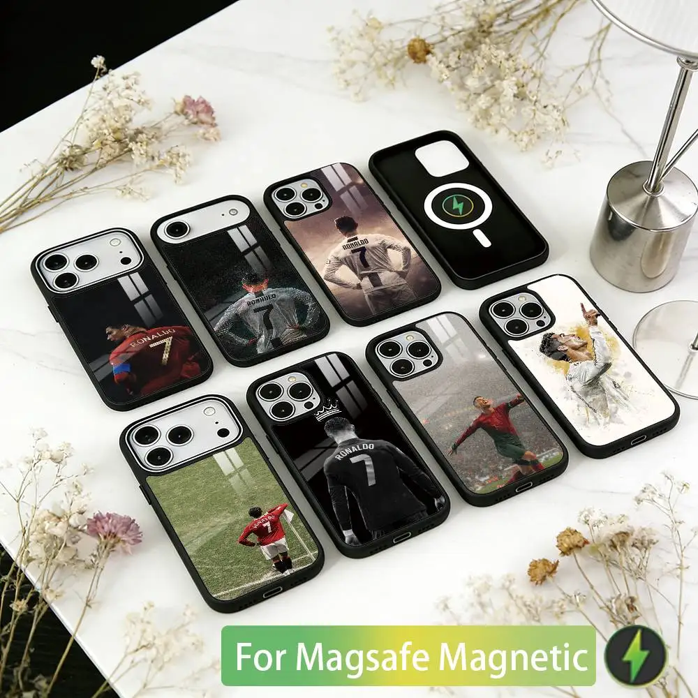 

Football For CR7 R-Ronaldo 7 Phone Case For iPhone17,16,15,14,13,12,11 Plus,Pro Magnetic with Magsafe Wireless Charging
