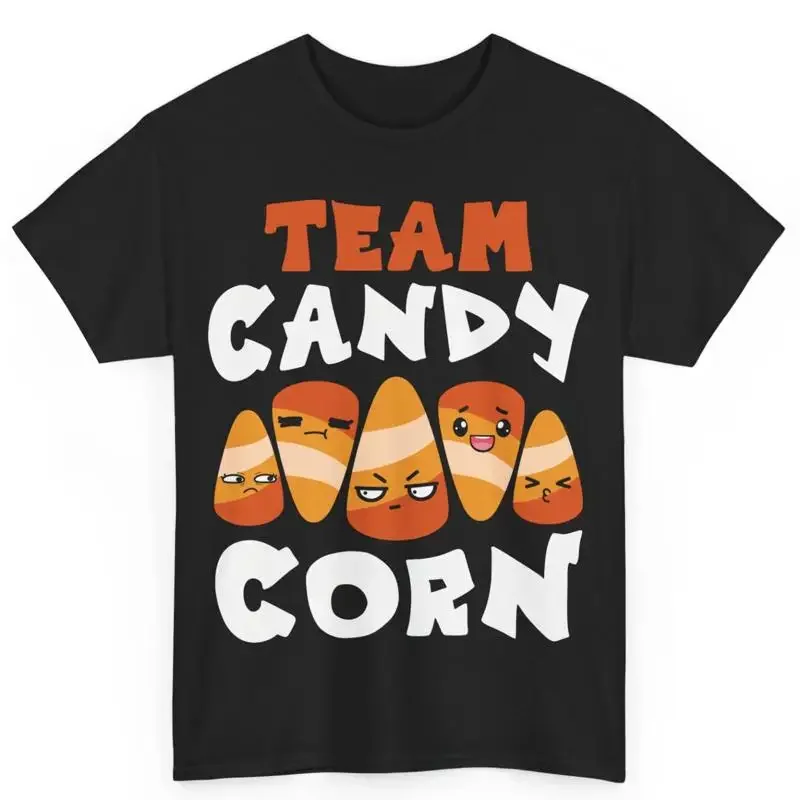Camiseta de Algodón con Diseño de Disfraces Familiares de Candy Corn para Halloween