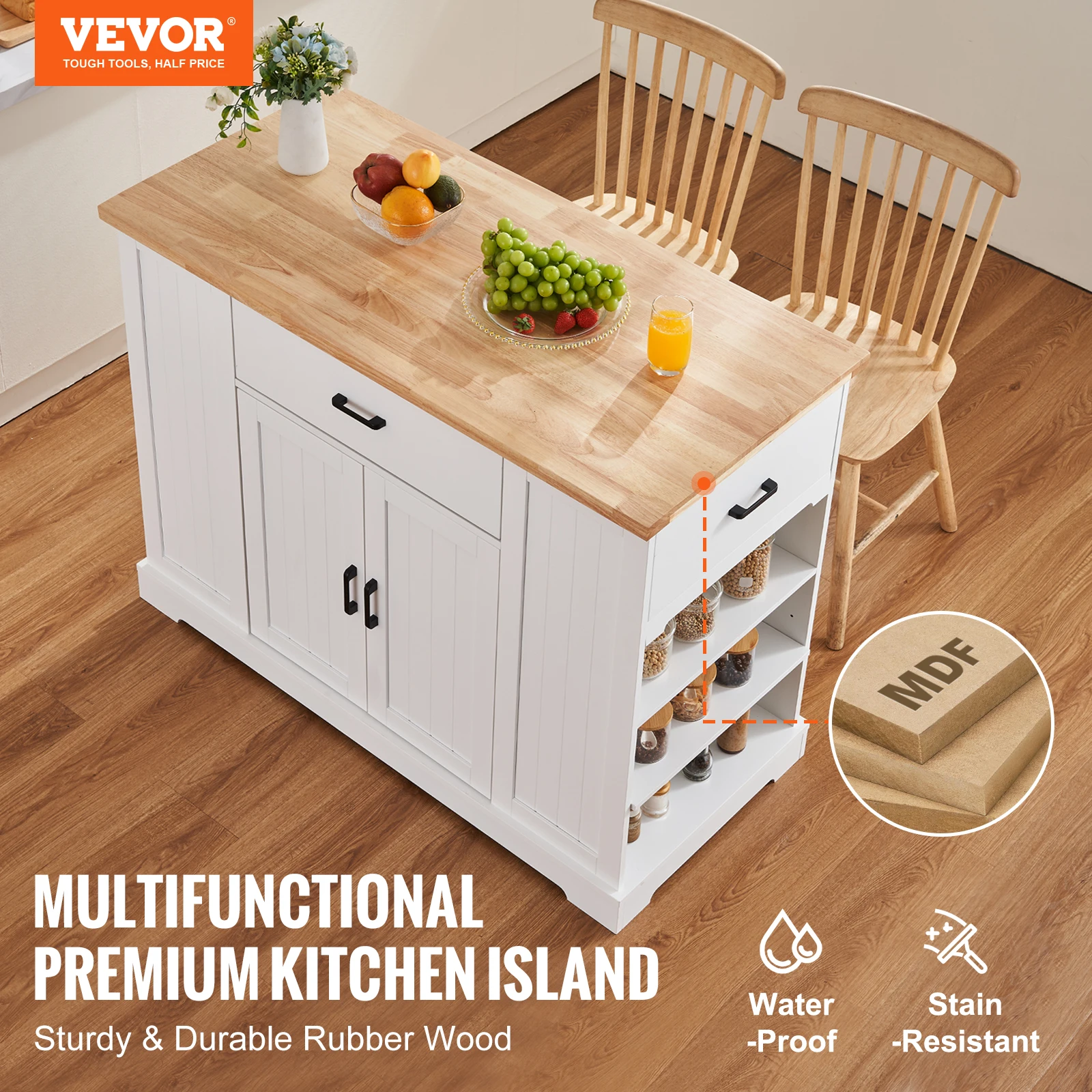 VEVOR Kitchen Island Cart 46