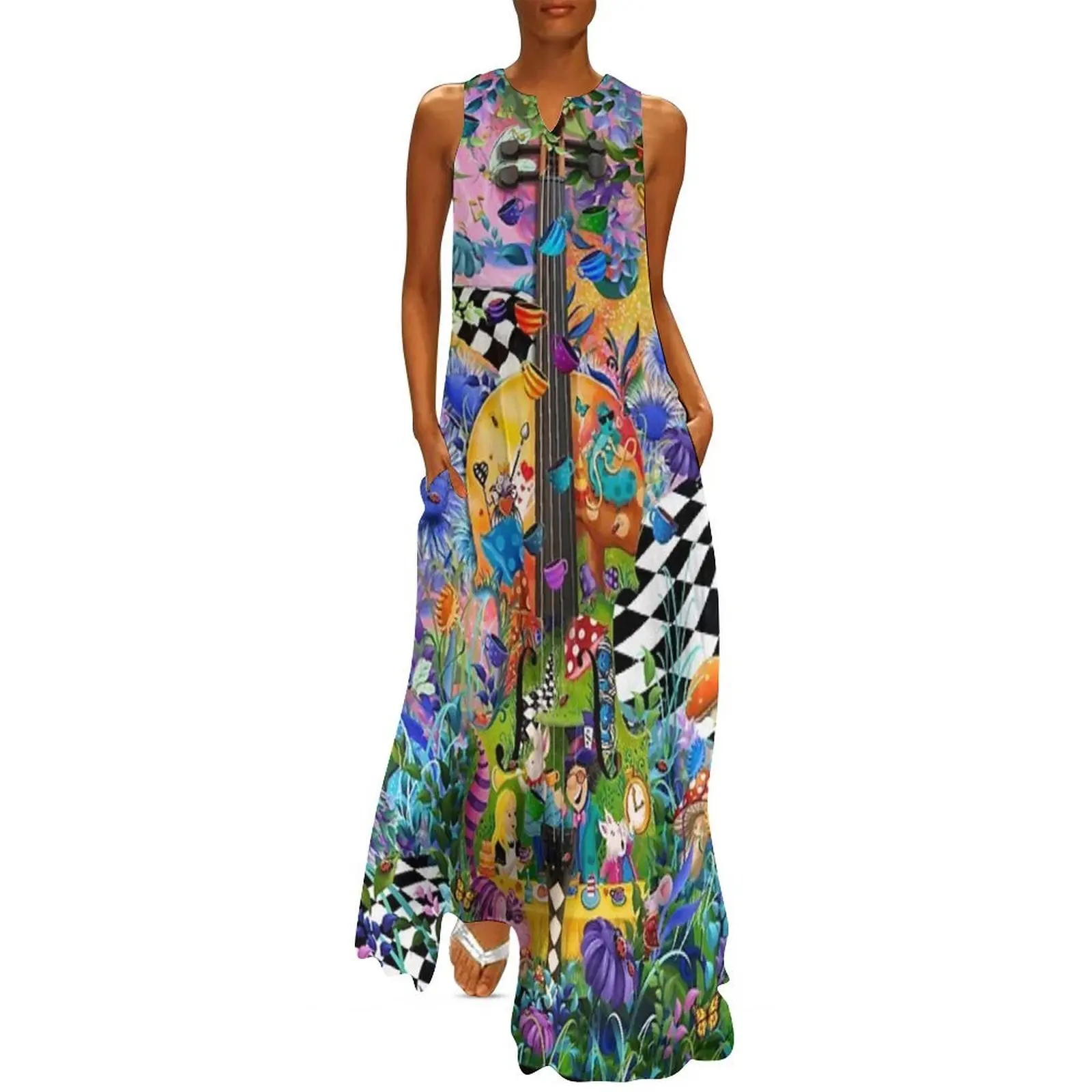 

Whimsical Alice Tea Party Jam ll by Juleez Long Dress wedding guest dress 2025 dresses women summer 2025