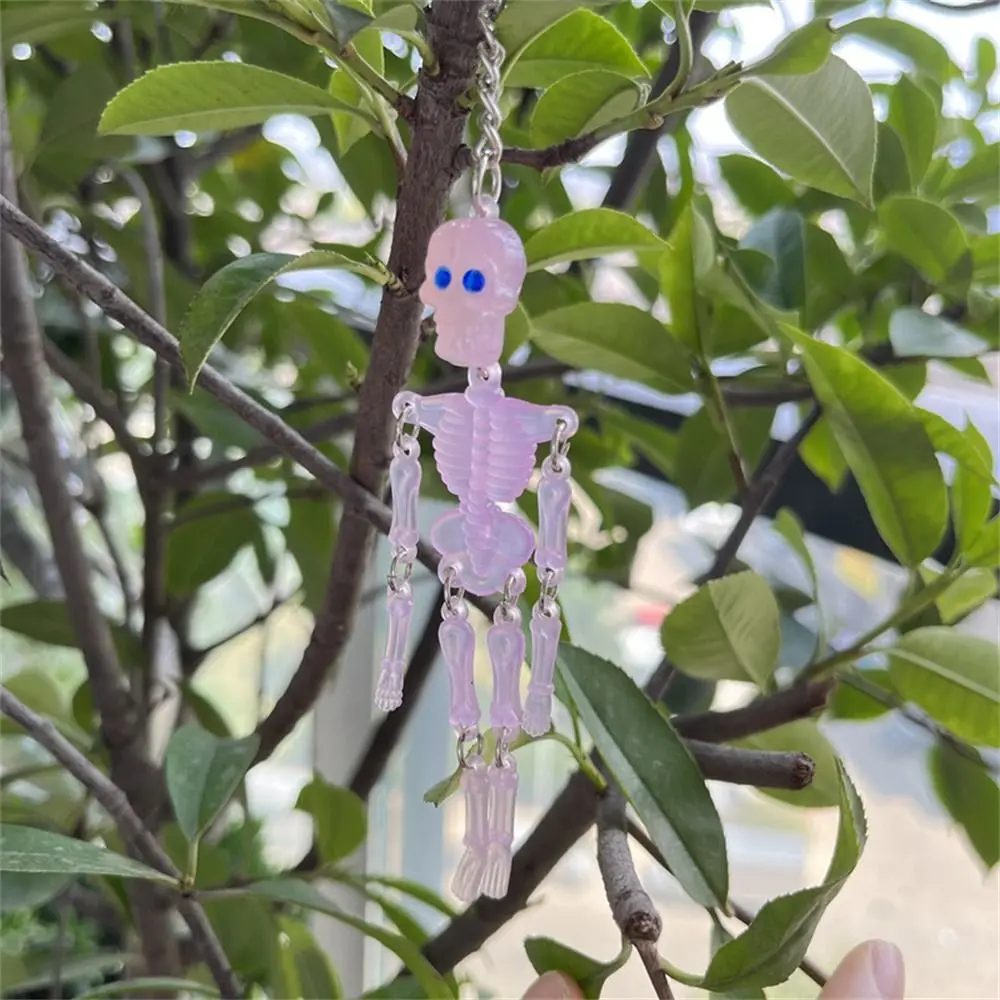 Luxury Couples Gift Jewelry Multi-joint Fashion Punk Skull Skull Keychain Car Keychains Skeleton Keyring Luminous Keyring