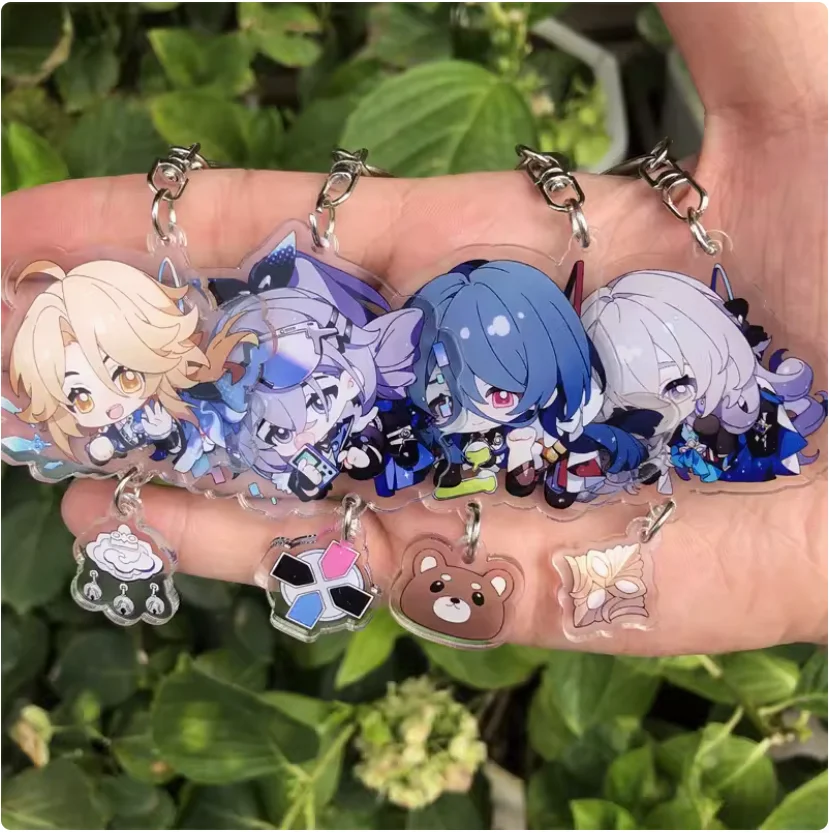 2024 Anime Honkai: Star Rail Keychain Silver Wolf Serval Welt Yang Tingyun Sushang Sampo Koski Acrylic Interlayer Pendant Gift