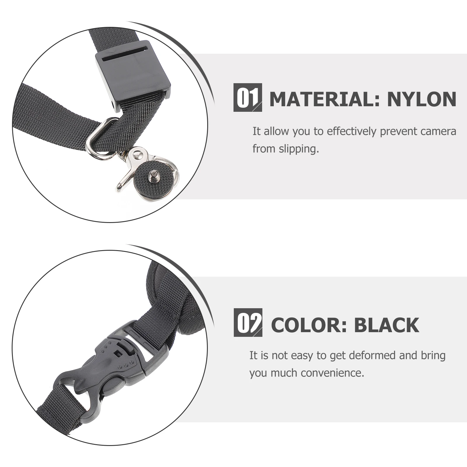 Professional Camera Strap 1PC Nylon Adjustable Shoulder Neck Belt Double Zipper Lens Pocket Card Storage for Mirrorless - Image 5