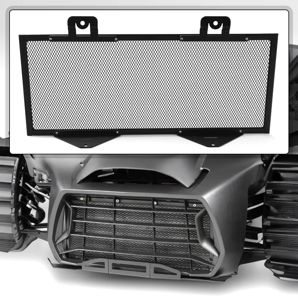 

Car Front Radiator Grille Aluminum Black for Can-Am Ryker 41-419 Accessories