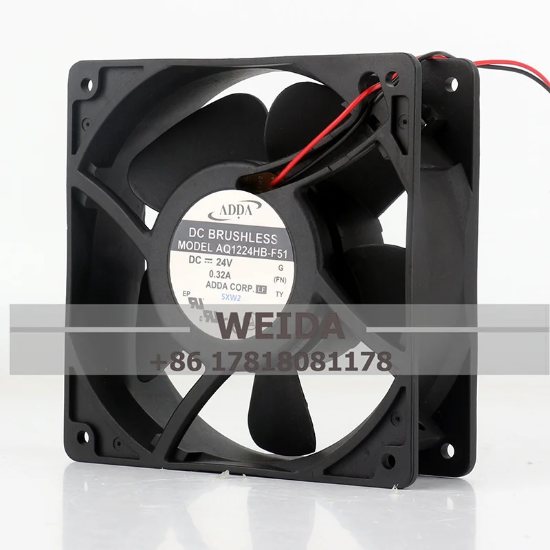 New ADDA original AQ1224HB-F51 DC24V 0.32A 12038 AQ1224HB-F53 Humidifier fan IP68 Waterproof fan 120*120*38MM