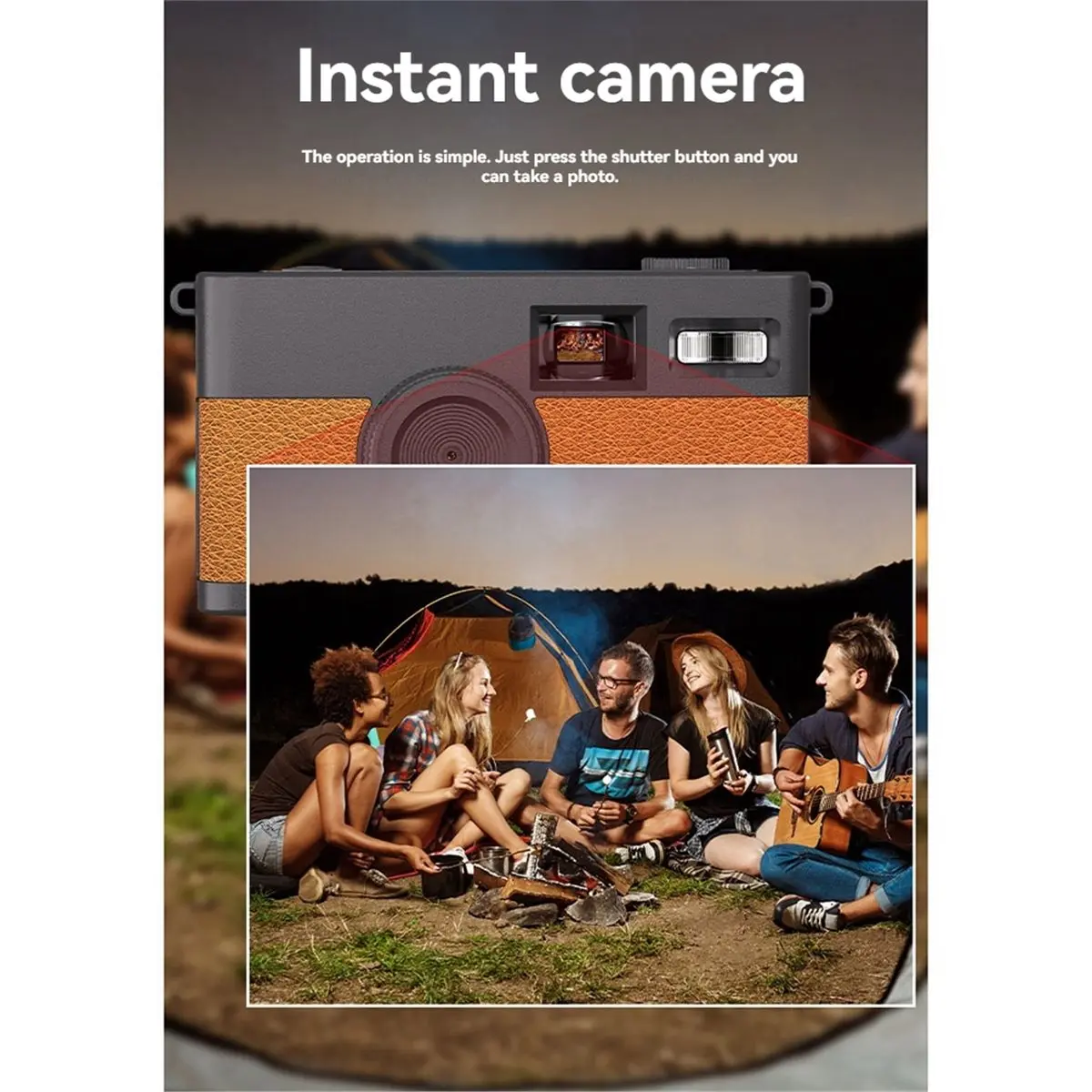 (A99Z] 8MP Retro Screen Free Digital Camera with 8 Mode Filters Photo Flash Outdoor Camping Camera for Kids and Adults