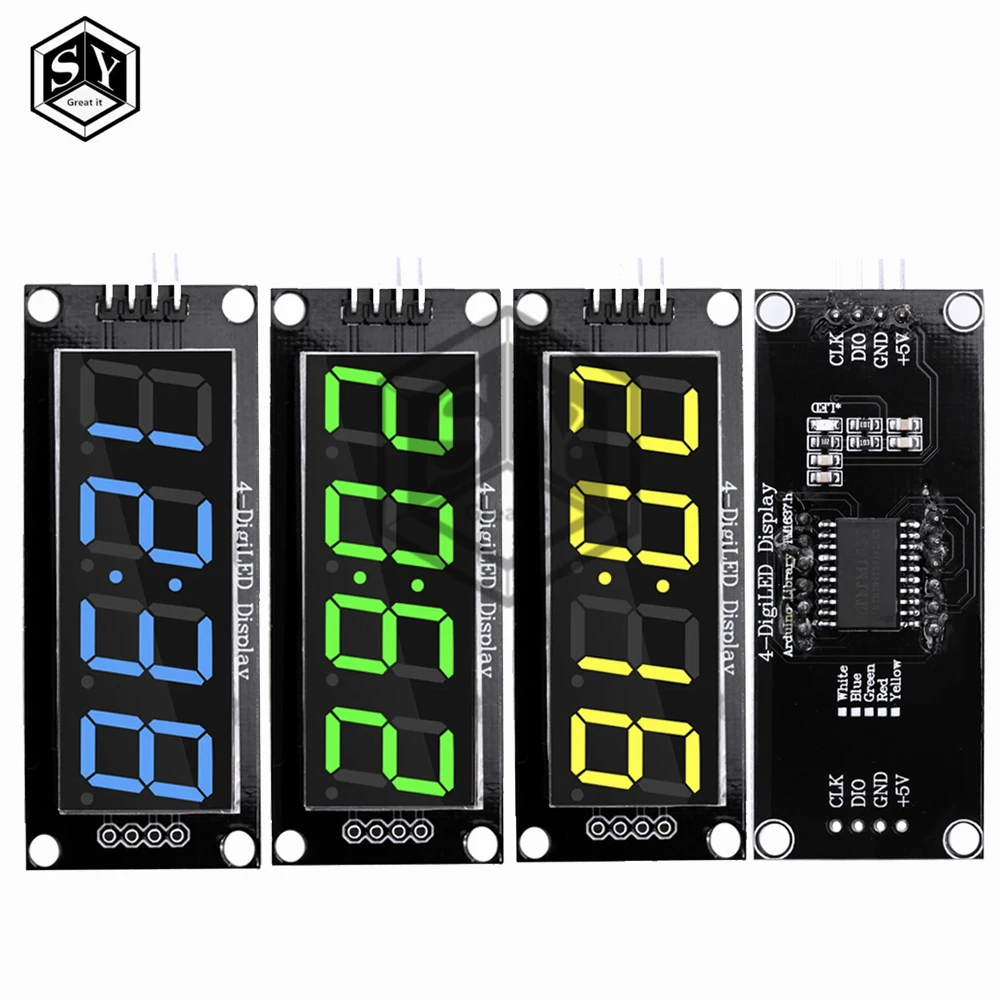 TM1637 LED Display Module 4 Digit Time Indicator Tube 7 Segment Digital Indicator Tube 0.56 Inch Digital LED Module