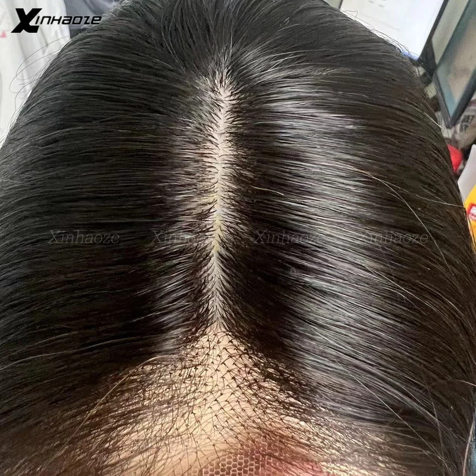 Evidenziare parrucca marrone scuro capelli umani 13x6 parrucca anteriore in pizzo dritto brasiliano 5x5 parrucche con chiusura a Base di seta per le donne parrucche dei capelli umani