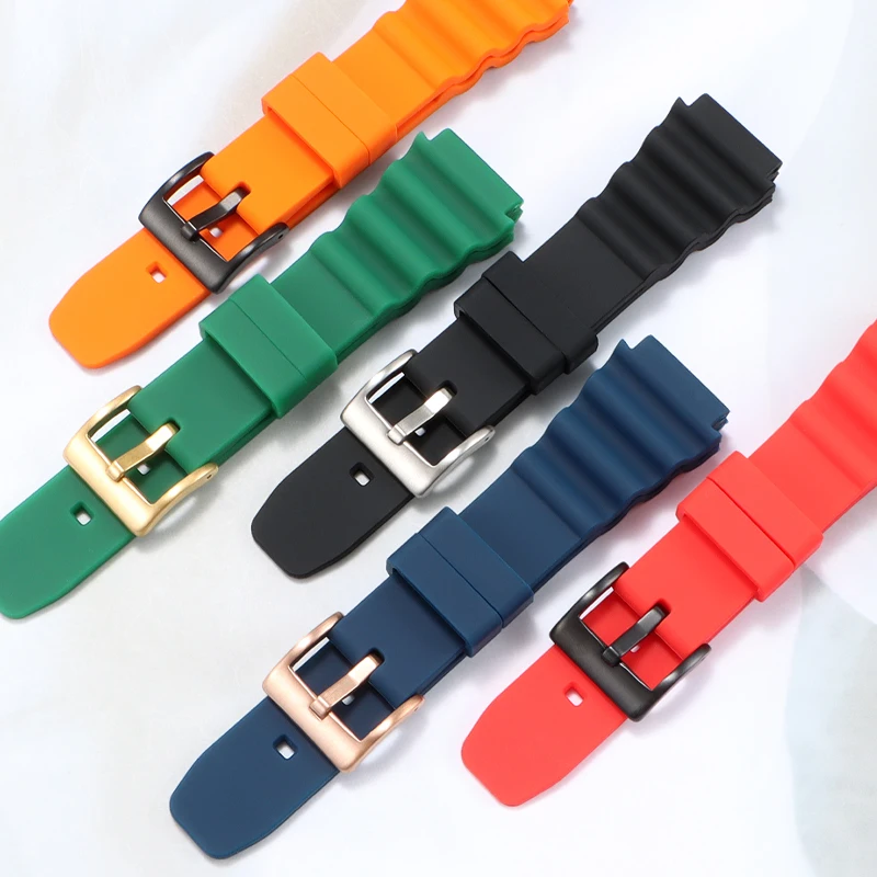 متوافق مع سوار ساعة رولكس سبمارينر دايتونا يخت ماستر GMT-Master II Datejust Sea-Dweller من السيليكون المطاطي