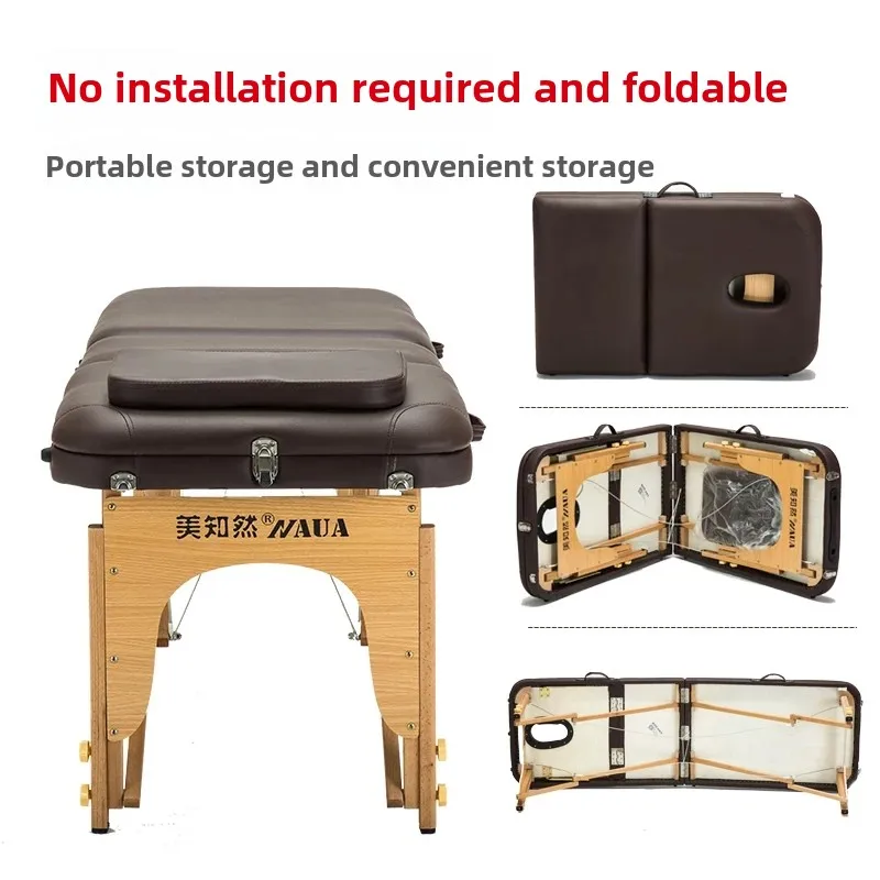 folding massage bed household portable massage treatment bed tattoo beauty solid wood bed  message chair  sofa