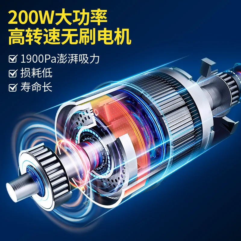 مكنسة كهربائية محمولة لاسلكية محمولة، شفط قوي للسيارة، أداة تفصيل داخلية للسيارات للتنظيف السريع