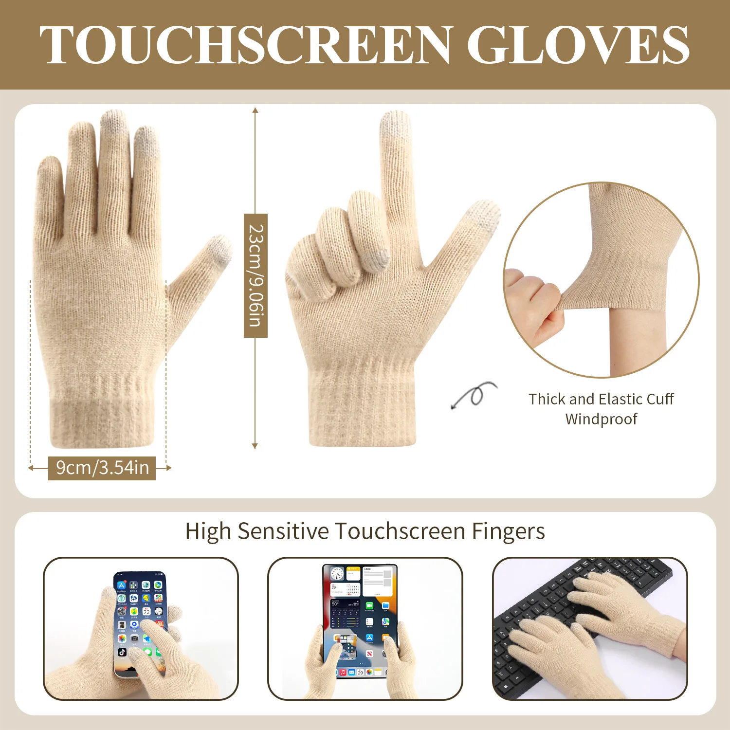 مجموعة قفازات وشاح قبعة شتوية متماسكة للنساء - مبطنة بالصوف الحراري، أغطية أذن كروشيه ناعمة، إكسسوارات الطقس البارد في الهواء الطلق