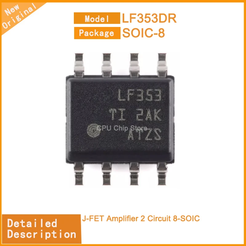 20~100PCS  New Original  LF353DR  LF353 J-FET Amplifier 2 Circuit 8-SOIC