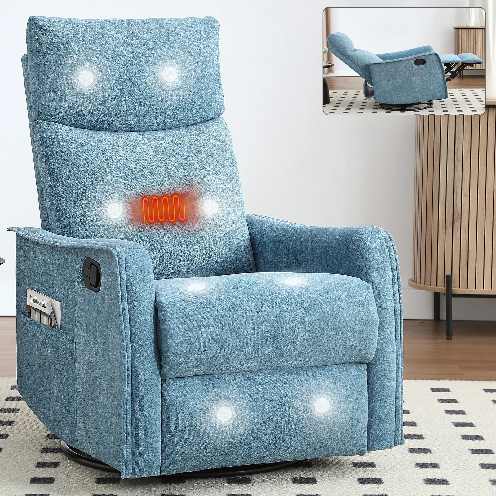 Modern Minimalist Design Single Sofa Chair Wooden Folding Furniture With Fabric Upholstery For Home Use
