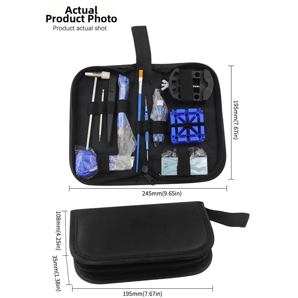 11 Piece Watch Repair Tools Kit with Case Opener Screwdriver Spring Bar Remover Magnetic Bits for Watch Maintenance and Fitting