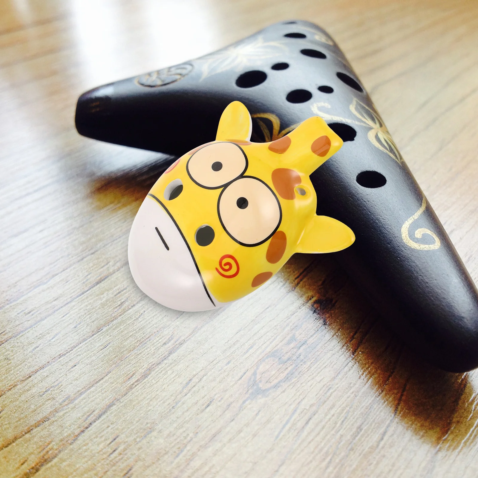 

Ceramic Giraffe Ocarina 6 Hole Alto Music Instrument for Kids Early Education Creative Musical Gift Creative Hand Keychain