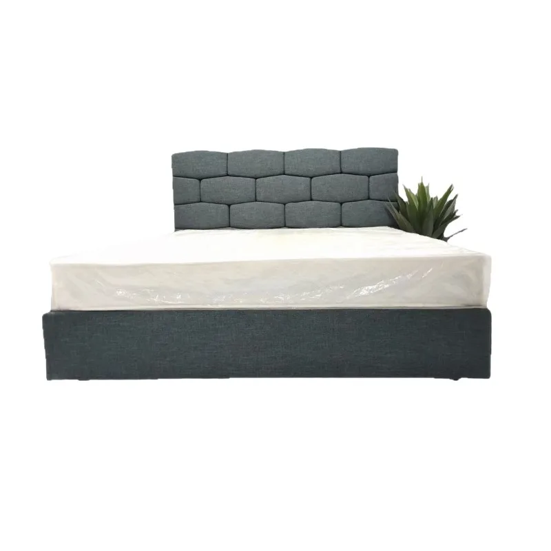 

Italian minimalist modern bedroom model room light luxury designer soft bed high backrest fabric bed double bed